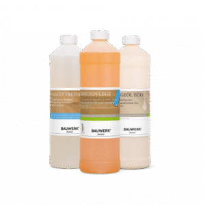 Set de nettoyage et d’entretien pour surfaces huilées naturel (ensemble de 3, y compris huile d’entretien Eco incolore)